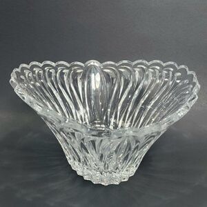 Large Oval Crystal 9" Niagara Bowl Heavy Made in France 24% Lead-Crystal
